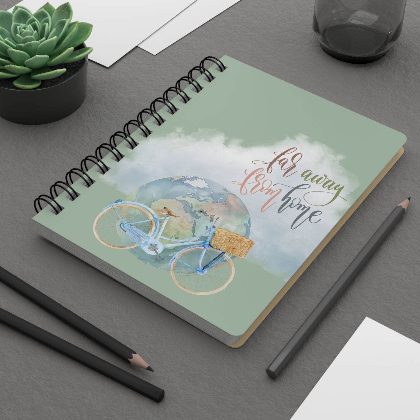 Far away from home travel journal - Spiral Bound Journal/Notebook