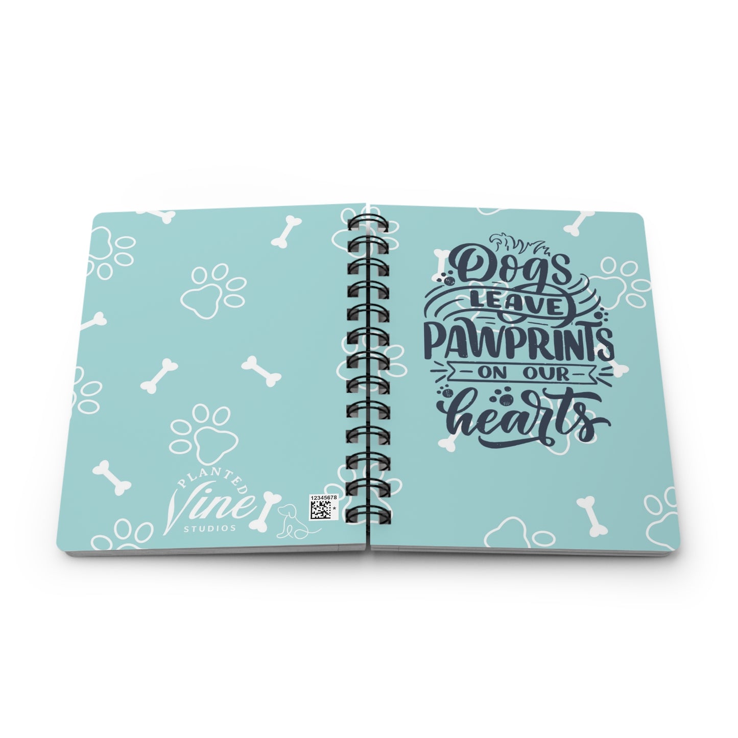 Dogs leave pawprints on our hearts - Spiral Bound Journal/Notebook