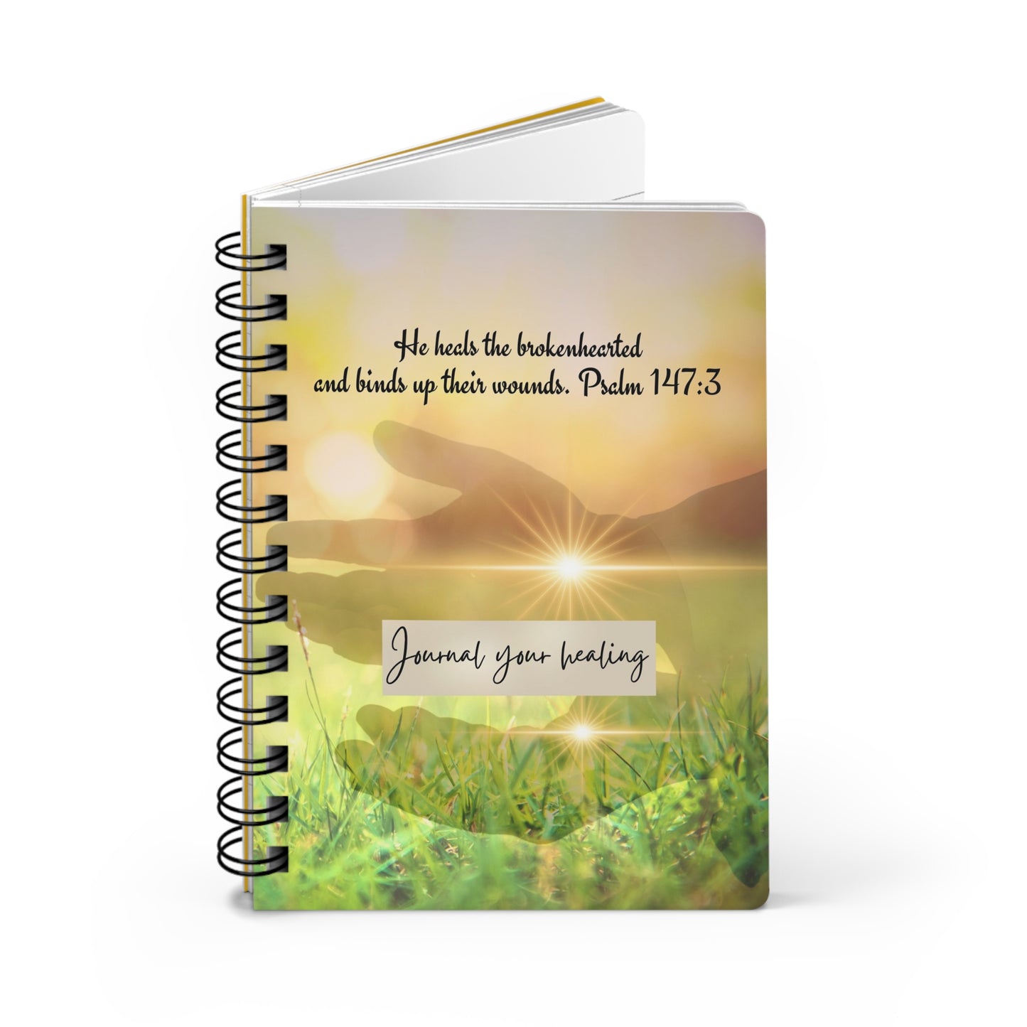 He heals the brokenhearted - healing journey - Spiral Bound Journal/Notebook