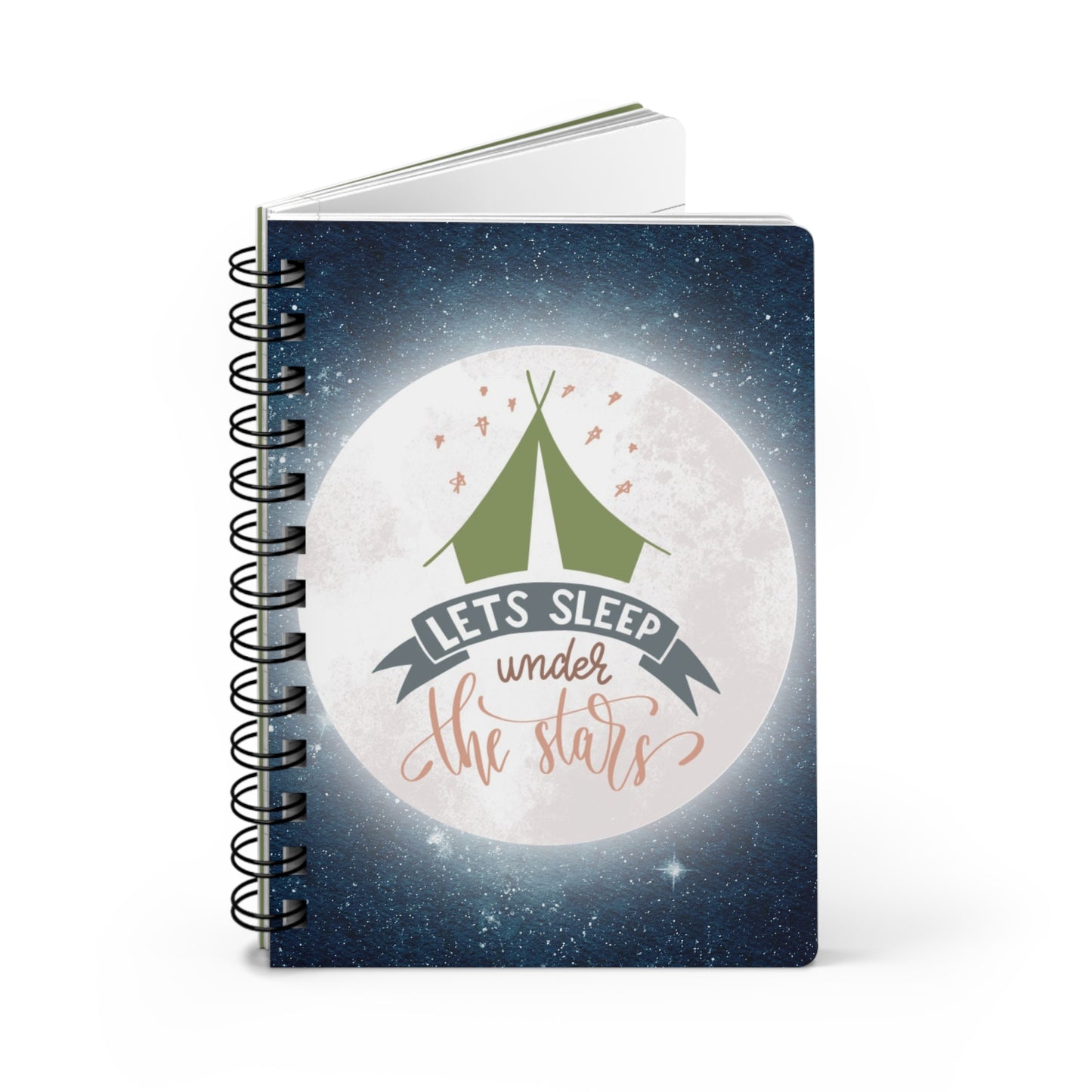 Lets sleep under the stars - Spiral Bound Journal/Notebook
