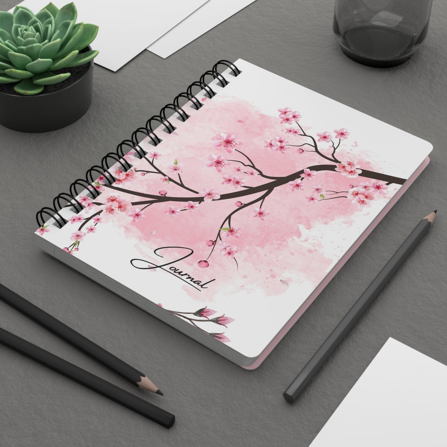 Cherry Blossom Tree Journal - Spiral Bound Journal/Notebook