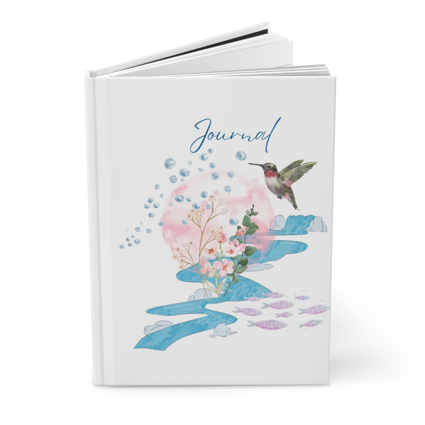 Watercolor Hummingbird Journal - Hardcover Journal Matte