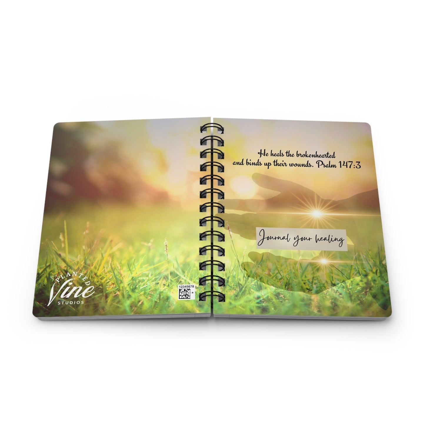 He heals the brokenhearted - healing journey - Spiral Bound Journal/Notebook