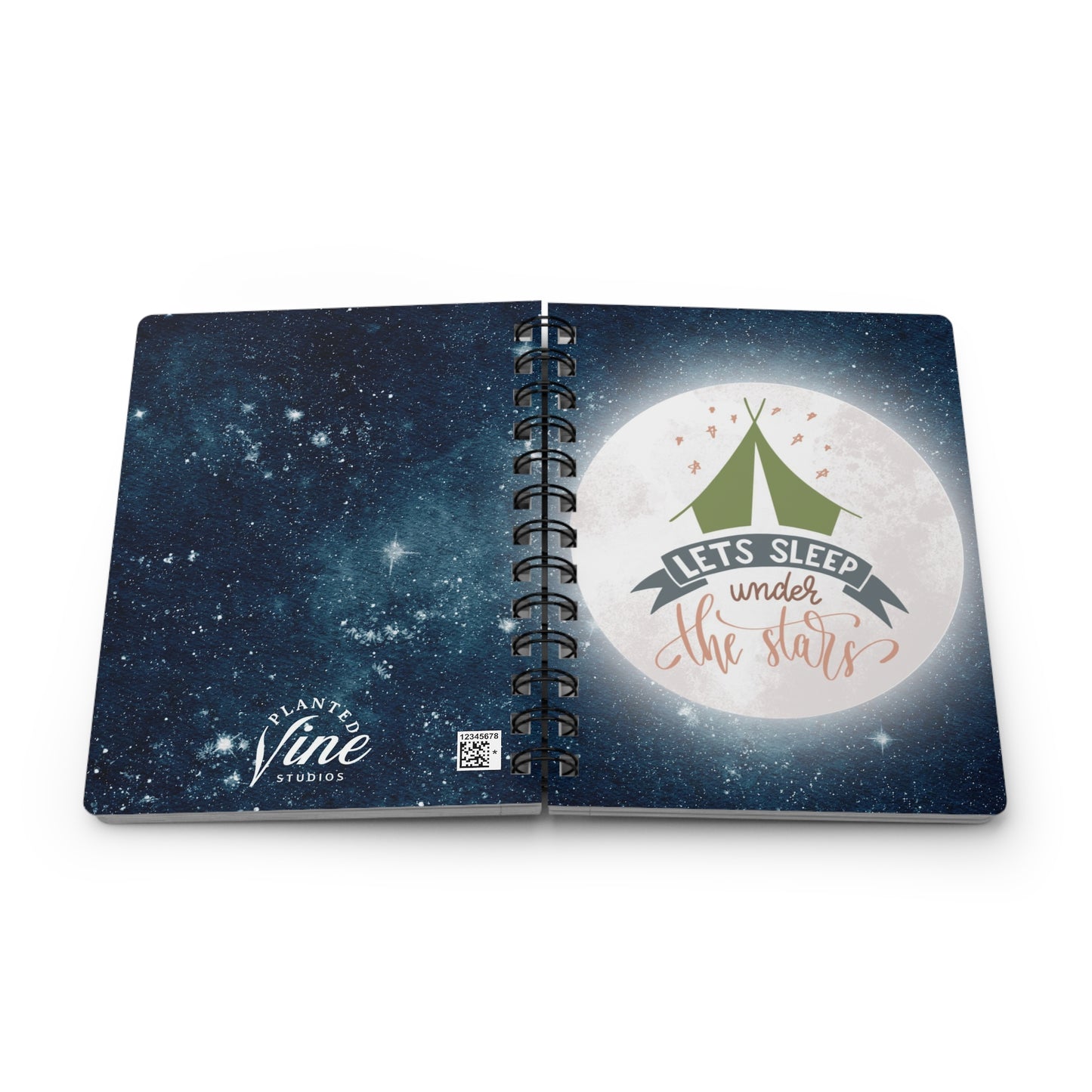 Lets sleep under the stars - Spiral Bound Journal/Notebook