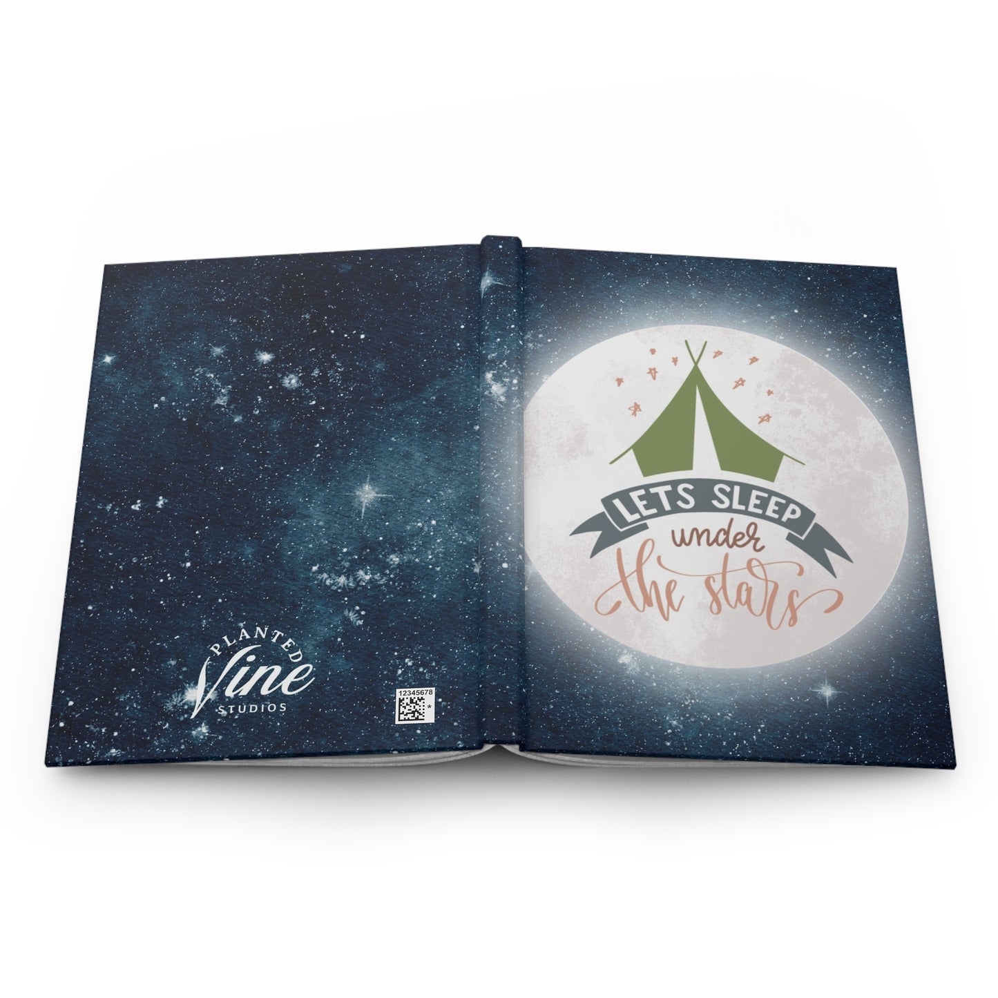 Lets sleep under the stars - Hardcover Journal Matte