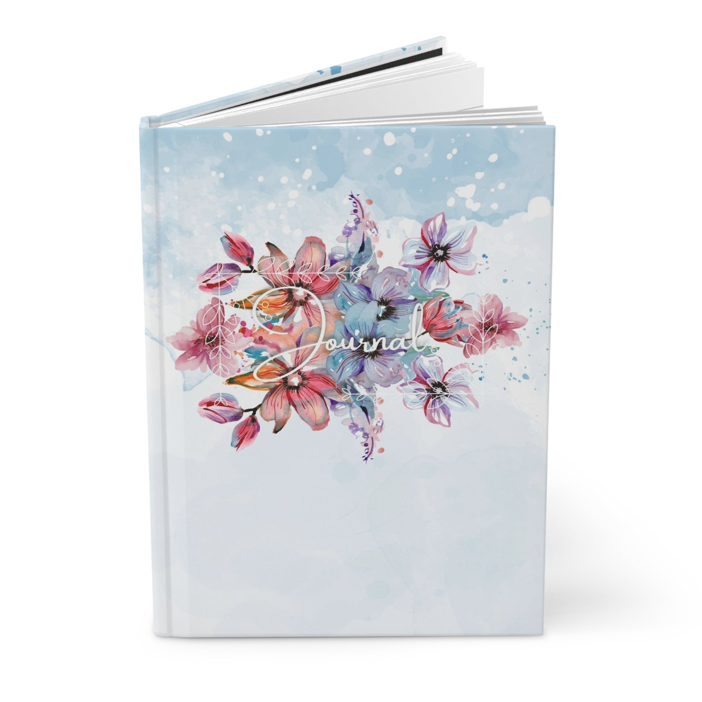 Watercolor flowers Journal - Hardcover Journal Matte