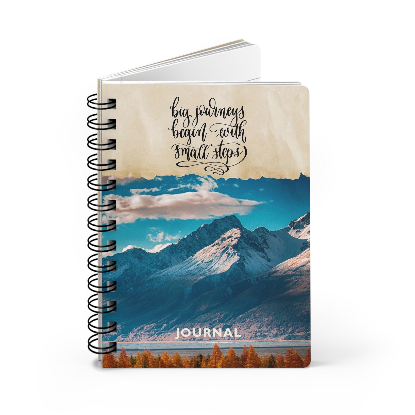Big journeys begin with small steps - Spiral Bound Journal/Notebook