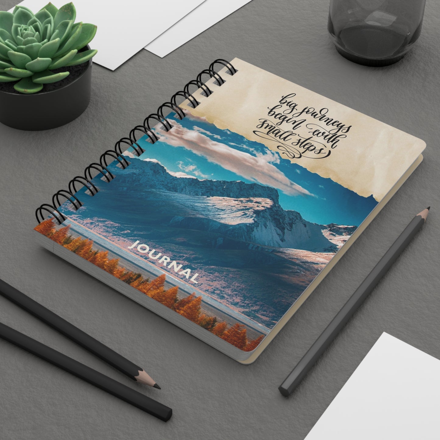 Big journeys begin with small steps - Spiral Bound Journal/Notebook