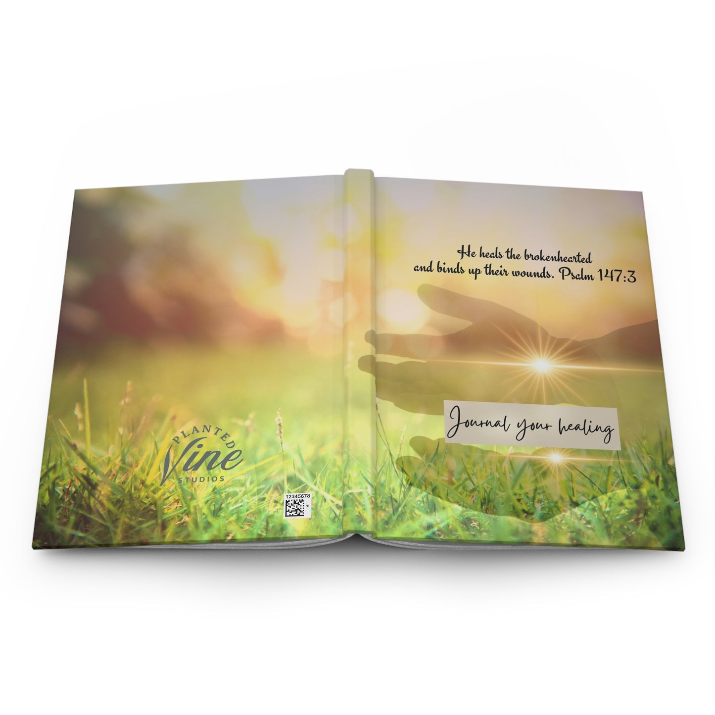 He heals the brokenhearted - Healing Journal - Hardcover Journal Matte