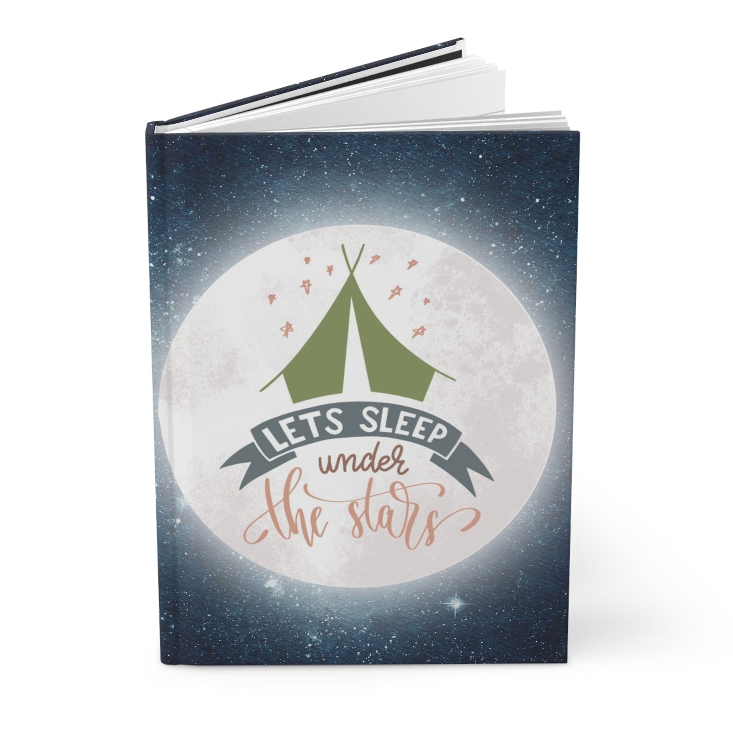 Lets sleep under the stars - Hardcover Journal Matte