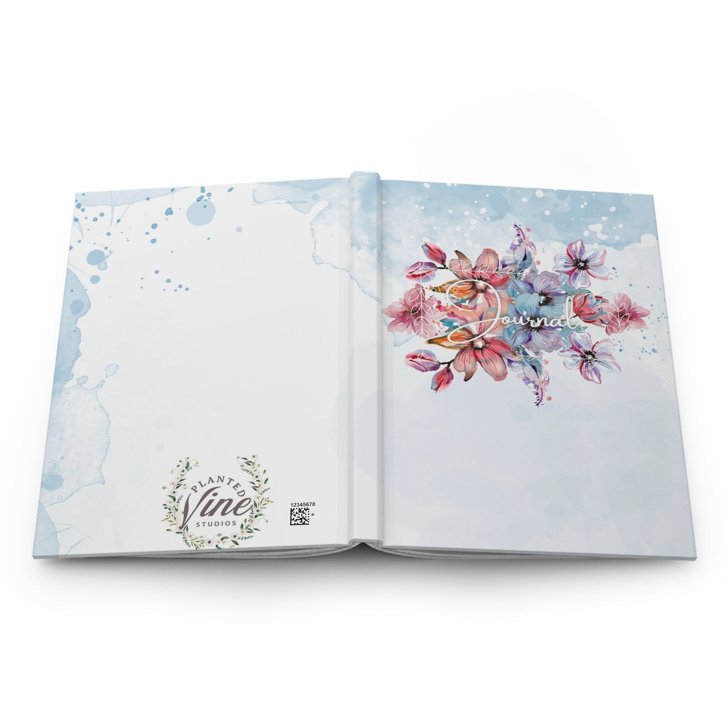 Watercolor flowers Journal - Hardcover Journal Matte