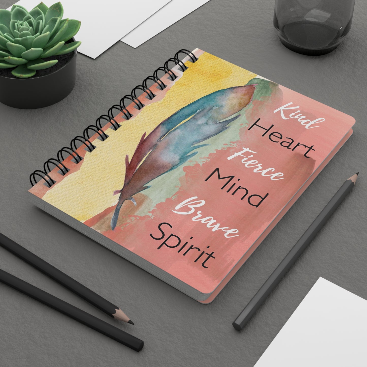 Kind Heart Fierce Mind Brave Spirit - Spiral Bound Journal/Notebook