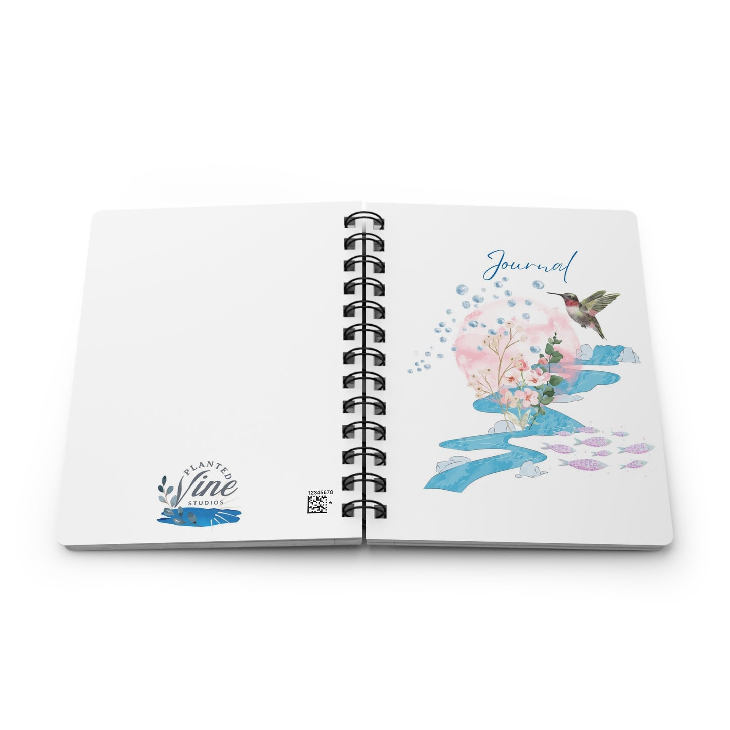 Watercolor Hummingbird Journal - Spiral Bound Journal/Notebook