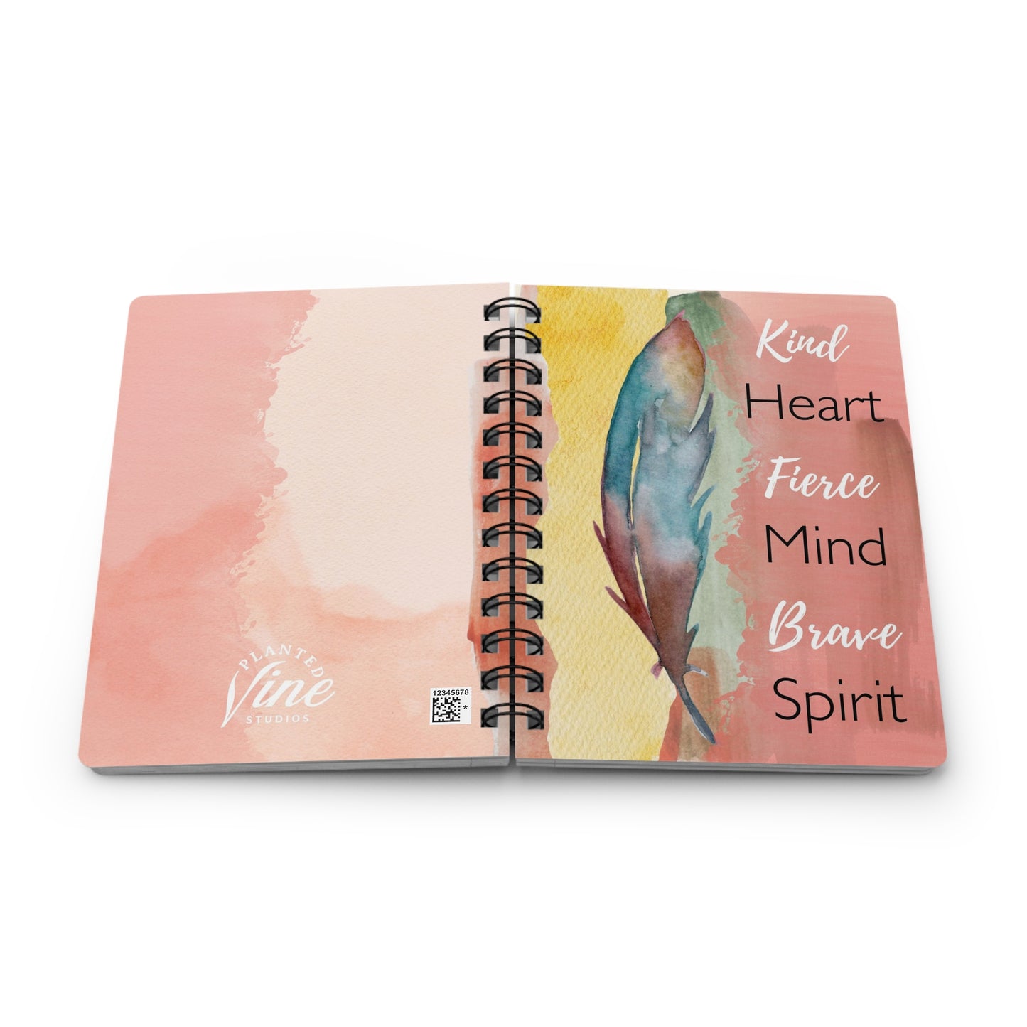 Kind Heart Fierce Mind Brave Spirit - Spiral Bound Journal/Notebook
