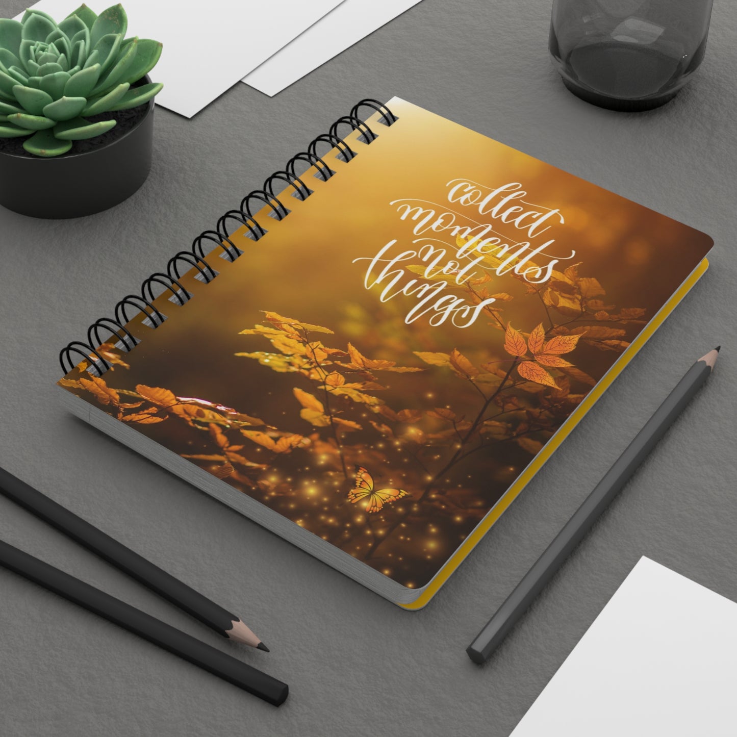 Collect Moments Not Things  - Spiral Bound Journal/Notebook