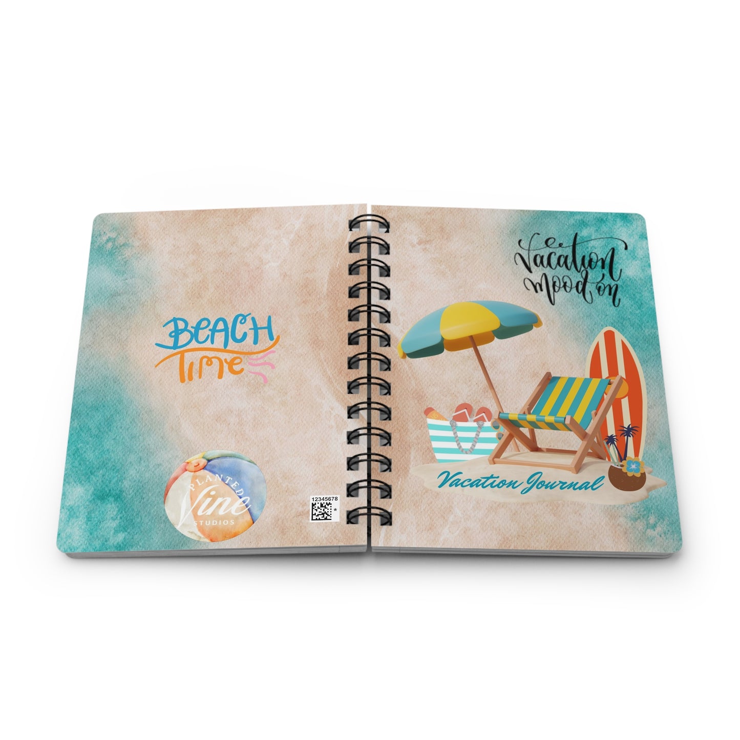 Vacation Mood On - Travel Journal - Spiral Bound Journal/Notebook