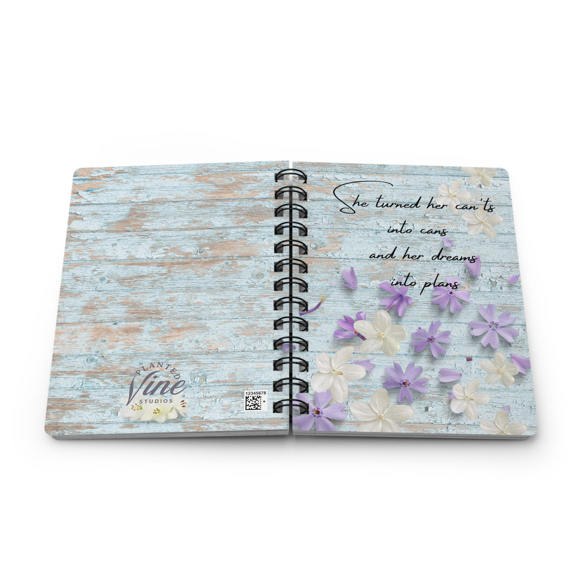 She turned her can'ts into cans and her dreams into plans - Spiral Bound Journal/Notebook