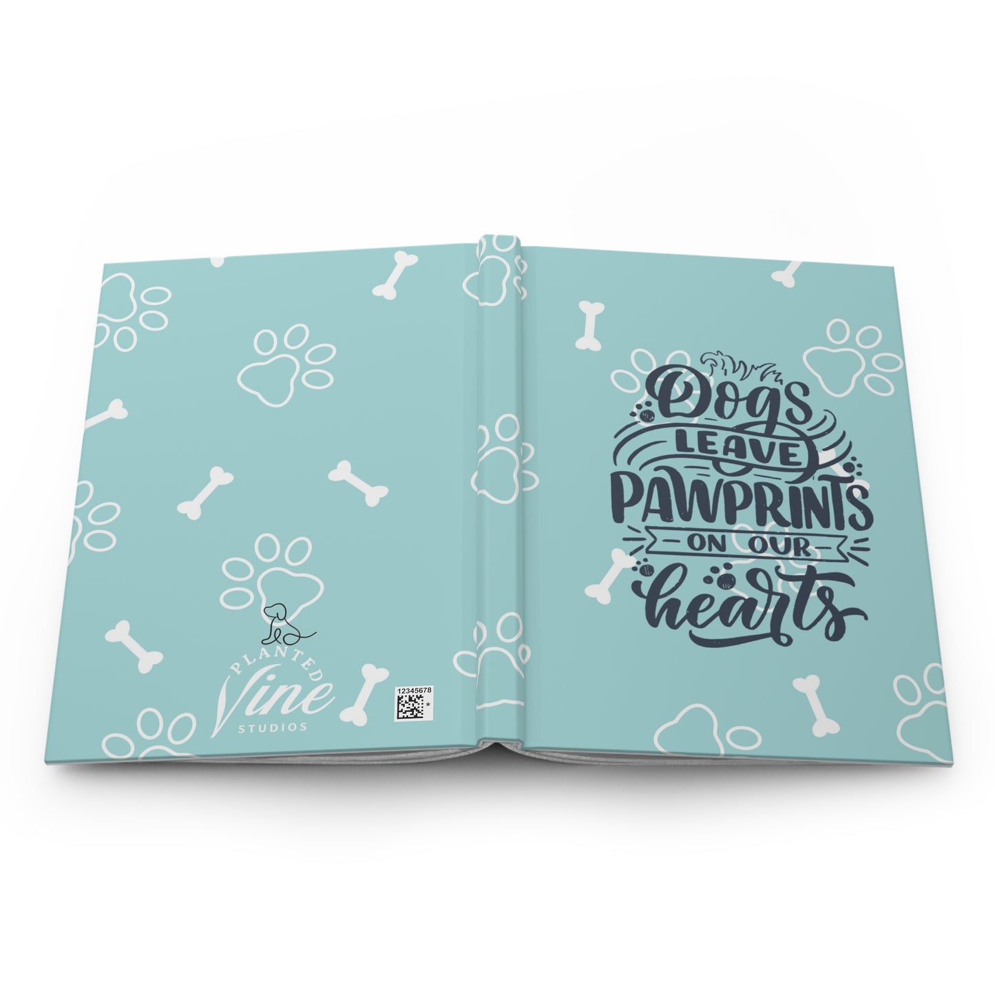 Dogs leave pawprints on our hearts - Hardcover Journal Matte