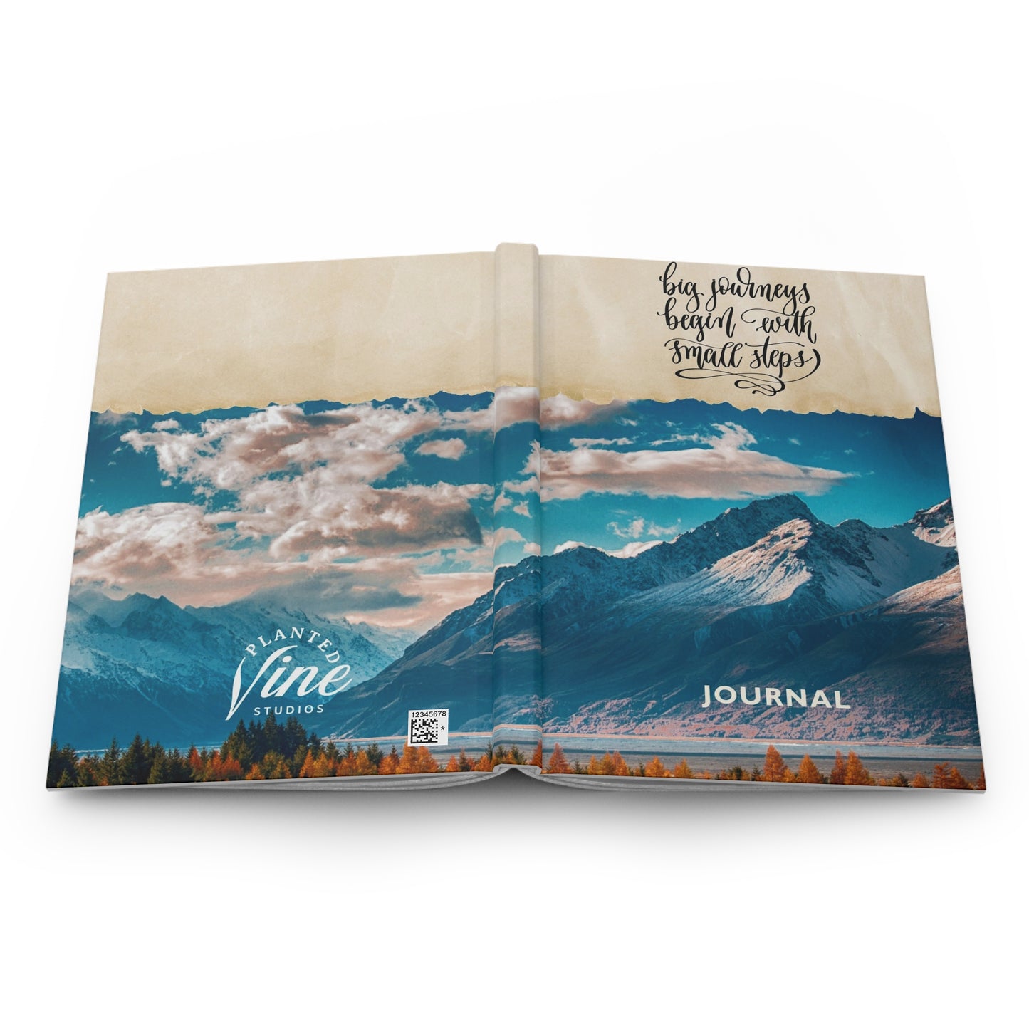 Big journeys begin with small steps - Hardcover Journal Matte