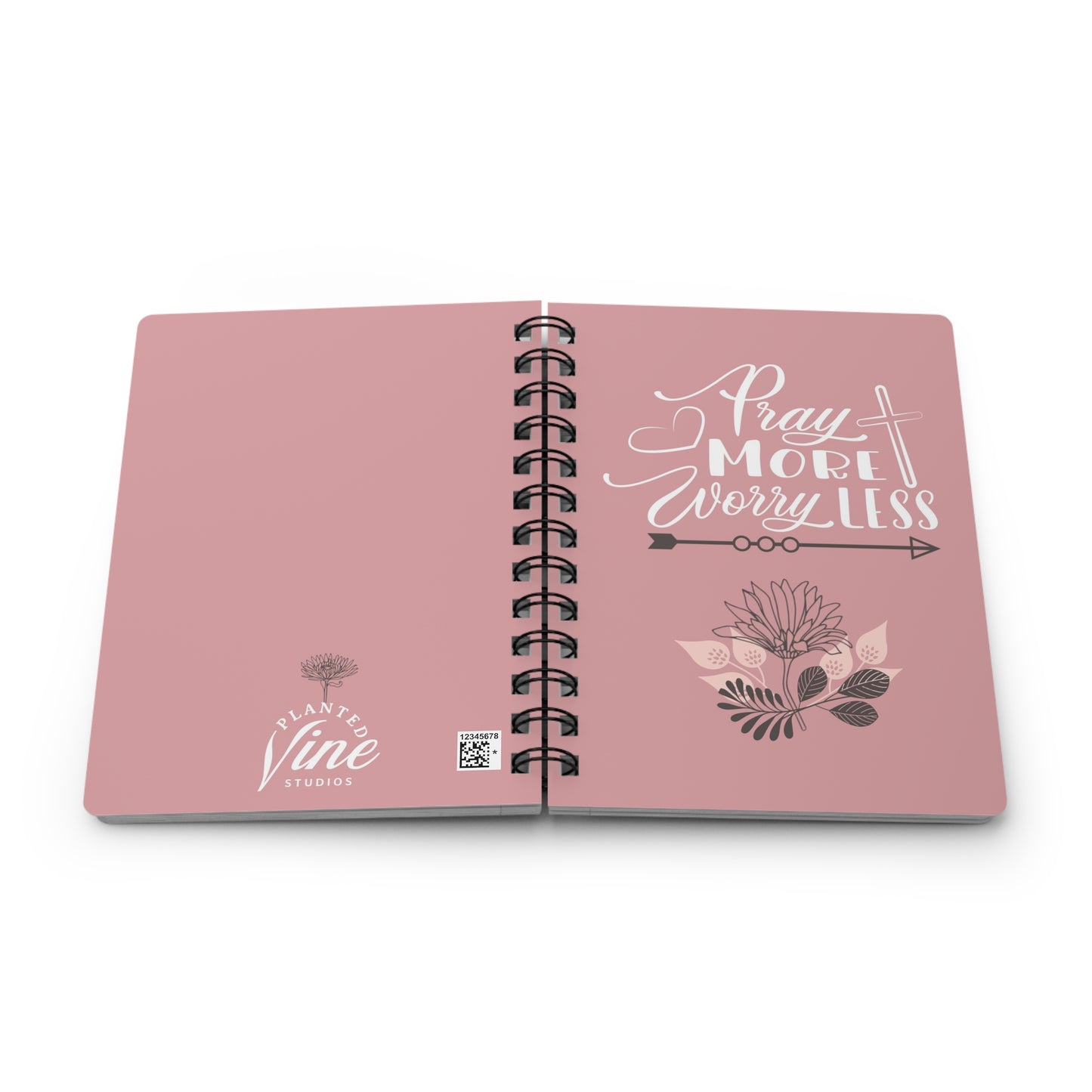 Pray more worry less - Spiral Bound Journal/Notebook