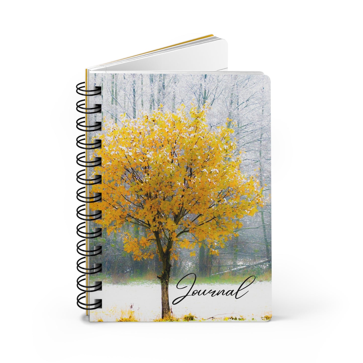 Beautiful Yellow Tree Journal - Spiral Bound Journal/Notebook