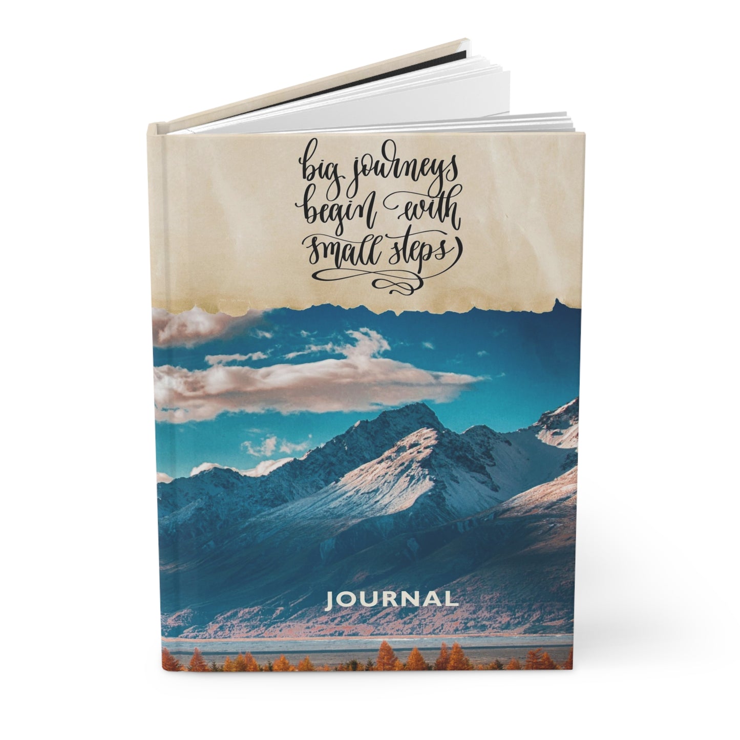 Big journeys begin with small steps - Hardcover Journal Matte